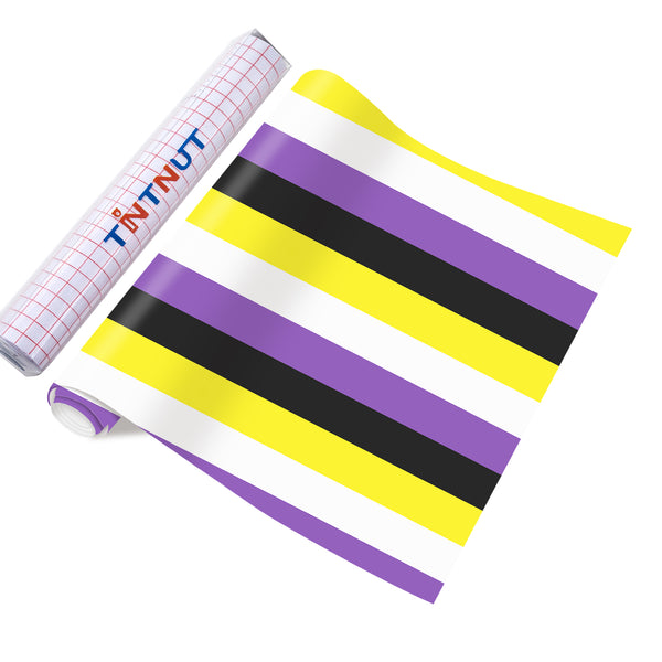 Tintnut Colorful Gay Patterned Permanent Vinyl,Multicolor Gay Permanent Adhesive Vinyl Compatible with All Cricut Machine
