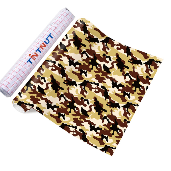 Tintnut Army Style Permanent Vinyl，Camouflage Adhesive Vinyl Compatible with Cricut or Silhouette
