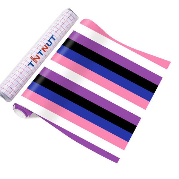 Tintnut Colorful Gay Patterned Permanent Vinyl,Multicolor Gay Permanent Adhesive Vinyl Compatible with All Festival