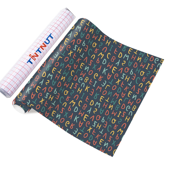 Tintnut School Patterned Permanent Adhesive Vinyl,Teachers Kindergarten Patterned Permanent Vinyl for Cutting Machine,Self Sticker Water proofing Vinyl