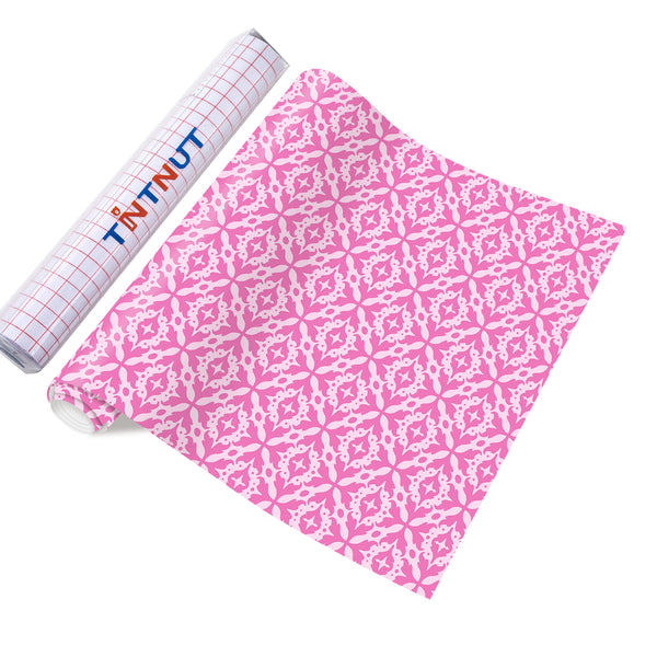 Tintnut Plaid Pattern Permanent Adhesive Vinyl,Permanent Vinyl for  Decor Sticker,Self Sticker Water proofing Vinyl