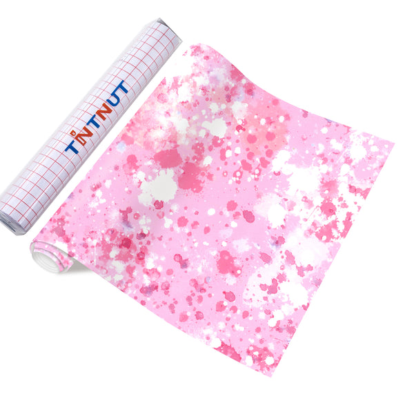 Tintnut Splash Adhesive Vinyl, Watercolor Permanent Vinyl, Pattern Vinyl, Permanent Outdoor Vinyl for Decor Sticker, Self Sticker Water proofing Vinyl