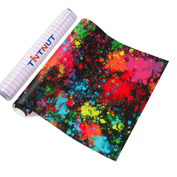 Tintnut Splash Permanent Vinyl, Watercolor Adhesive Vinyl, Permanent Vinyl, Permanent Outdoor Vinyl for Decor Sticker, Self Sticker Water proofing Vinyl