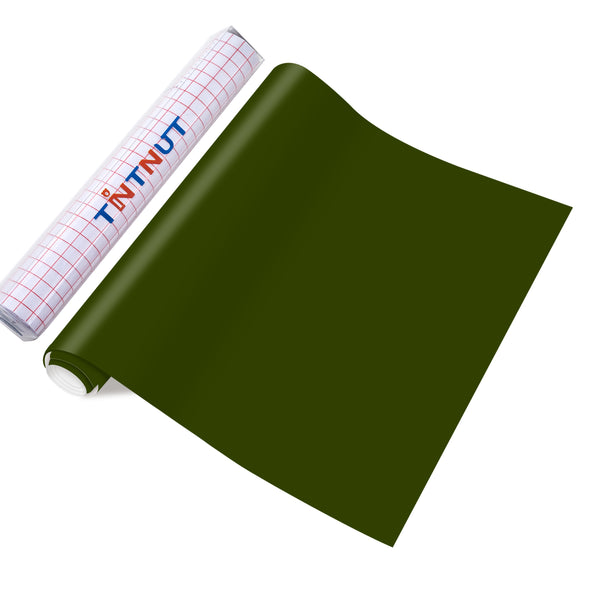 Tintnut Drak Green Permanent Vinyl Army Green Adhesive Vinyl Sheets Self Sticker Water Proofing Vinyl