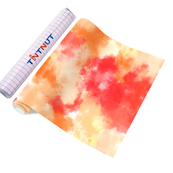 Tintnut Colorful Clouds Patterned Permanent Vinyl,Clouds patterned Permanent Adhesive Vinyl Compatible with Cricut Machine, Home Decor Self Sticker