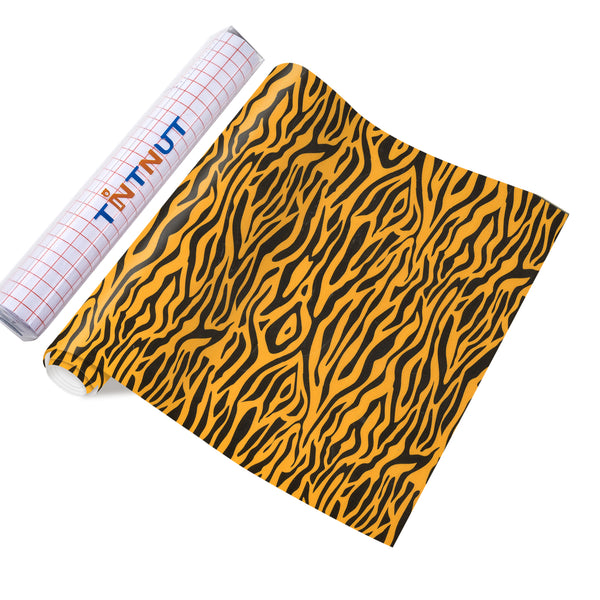 Tintnut Leopard Pattern Permanent Vinyl Tiger Adhesive Vinyl Sheets Animal Printed Self Sticker Water proofing Vinyl