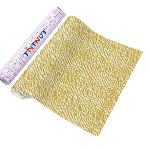 Tintnut Boho Stripe Permanent Adhesive Vinyl,Stripe Patterned Permanent Adhesive Vinyl for Cutting Machine, Home Decor Self Sticker