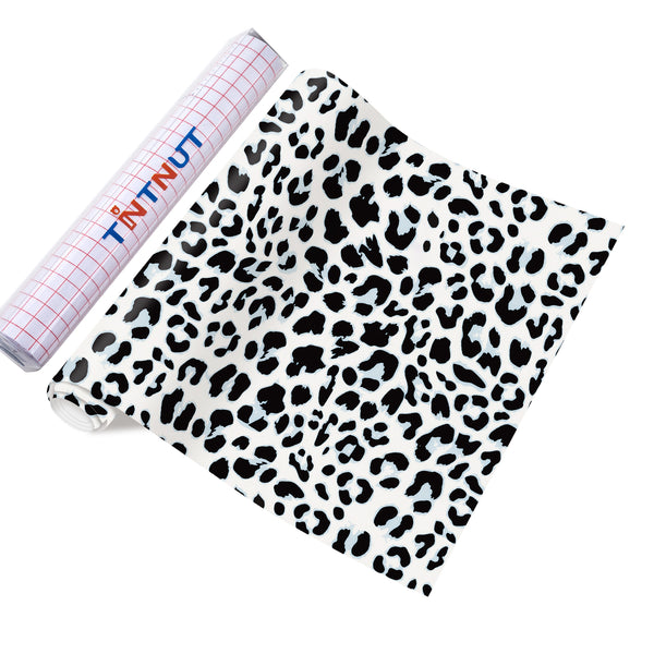 Tintnut Leopard Print Pattern Permanent Vinyl Animal Print Adhesive Vinyl for Mugs Decors Self Adhesive Vinyl