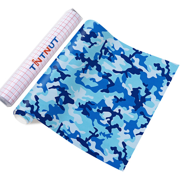 Tintnut Camo Patterned Permanent Adhesive Vinyl, Camo Patterned Permanent Vinyl for Cutting Machine, Self Sticker Water proofing Vinyl