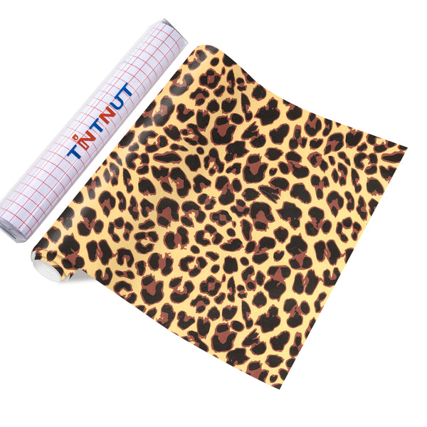 Tintnut Leopard Pattern Permanent Vinyl Cheetah Adhesive Vinyl Sheets Classic Leopard Self Sticker Water proofing Vinyl