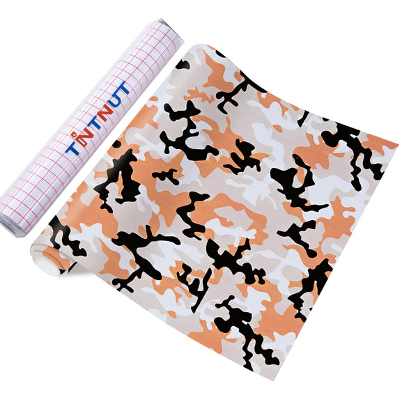 Tintnut Camo Patterned Permanent Adhesive Vinyl, Camo Patterned Permanent Vinyl,Self Sticker Water proofing Vinyl