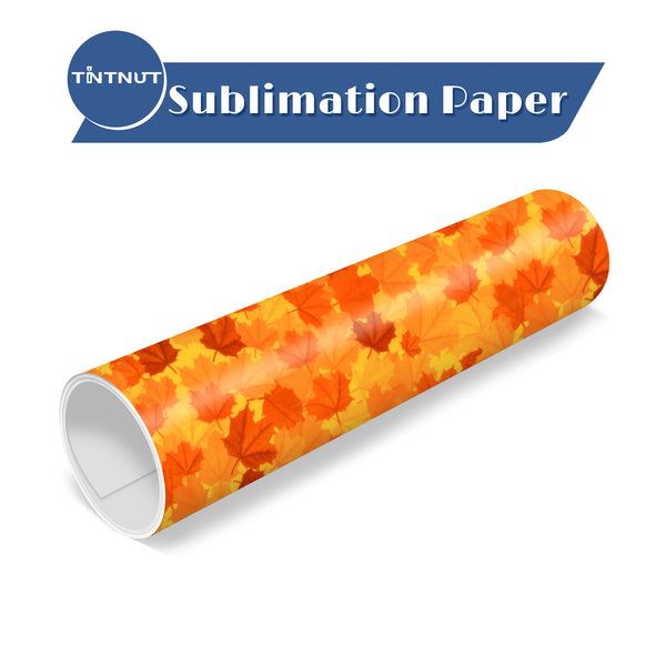Tintnut Fall Classic Color Sublimation Transfer Paper,Leaf Pattern Sublimation Transfer Sheets Compatible with ALL Machine and Easy to use Weed.