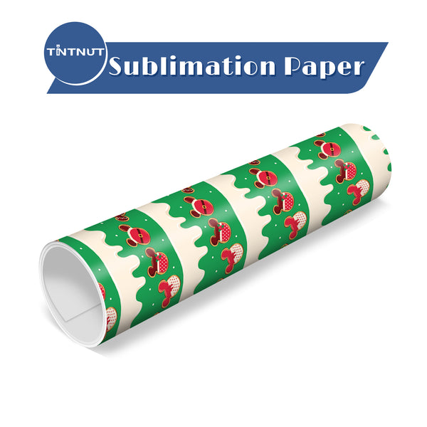Tintnut Chrismas Sublimation Transfer Paper，Cookies Pattern Sublimation Ink Transfer Sheets Compatible with Cricut for DIY Mugs,T-Shirts and Easy to use Weed.