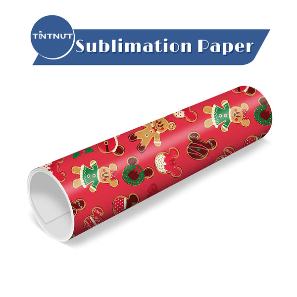 Tintnut Chrismas Sublimation Ink Transfer Sheets，Cookies Pattern Sublimation Transfer Paper Compatible with Cricut for DIY Mugs,T-Shirts and Easy to use Weed.