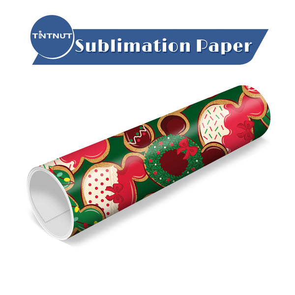 Tintnut Chrismas Sublimation Ink Transfer Sheets，Chrismas Cookies Pattern Sublimation Transfer Paper Compatible with Cricut for DIY Mugs,T-Shirts and Easy to use Transfer.