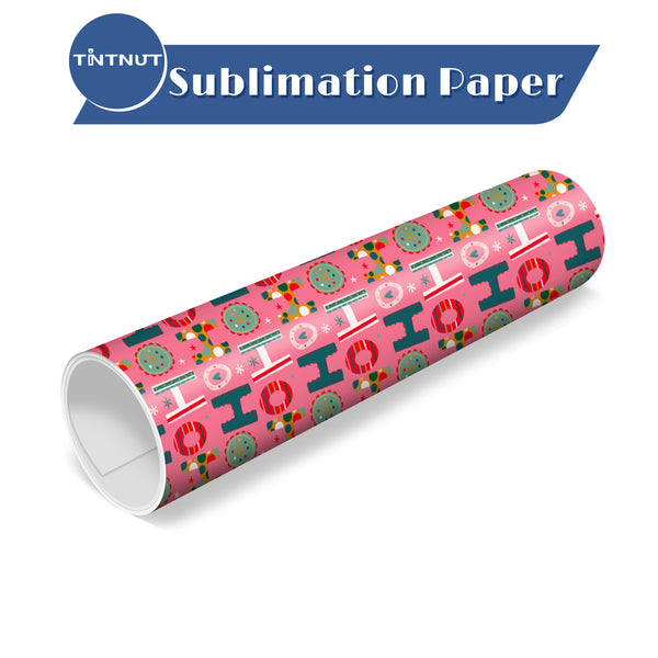 Tintnut Christmas Sublimation Transfer Paper,Rainbow Pattern Sublimation Ink Transfer Sheets Compatible with Cricut for DIY Mugs,T-Shirts and Easy to use Weed.