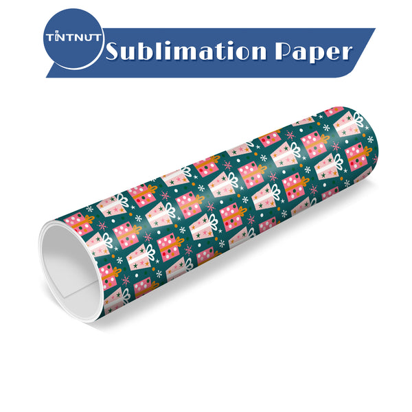 Tintnut Christmas Sublimation Transfer Paper,Rainbow Pattern Sublimation Transfer Sheets Compatible with ALL Machine and Easy to use Weed.