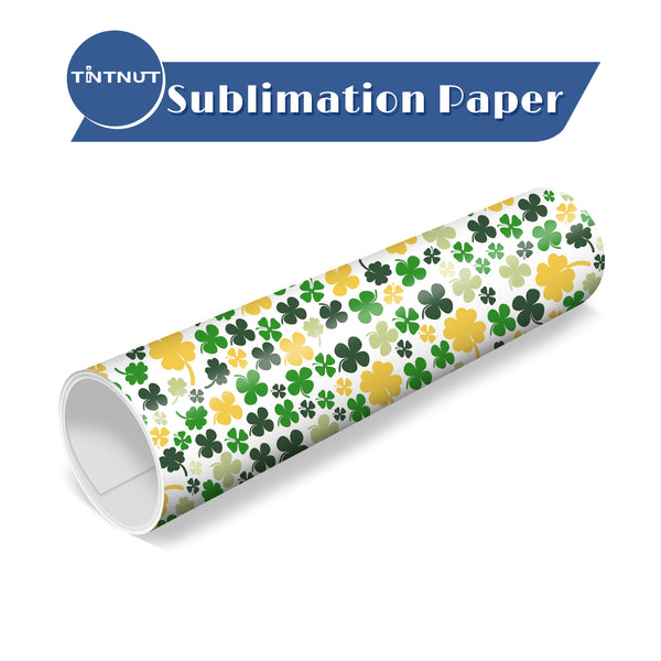 Tintnut Four-leaf Clover Sublimation Transfer Paper,Four-leaf Patterned Sublimation Transfer Sheets Compatible with ALL Machine and Easy to use Transfer