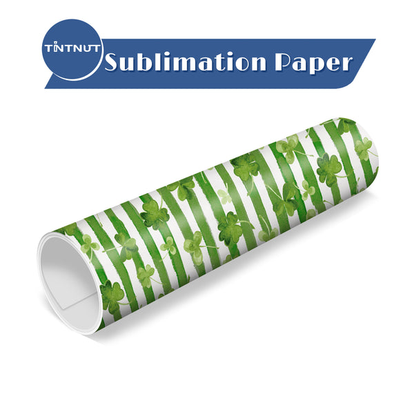 Tintnut Four-leaf Clover Sublimation Transfer Paper,Four-leaf Patterned Sublimation Ink Transfer Sheets Compatible with ALL Machine and Easy to use Transfer