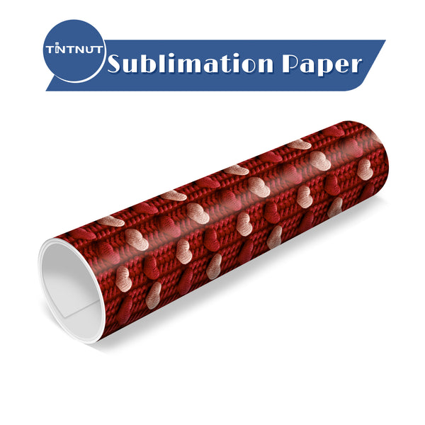 Tintnut Valentine's Day Sublimation Transfer Paper,Heart Pattern Sublimation Ink Transfer Sheets Compatible with ALL Machine and Easy to use Weed.