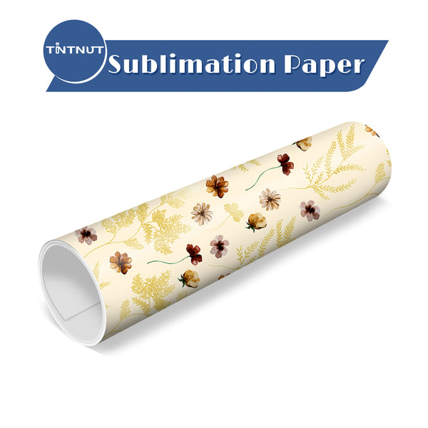 Tintnut Fall Sublimation Pattern Transfer Paper,Brown Fall Sublimation Transfer Sheets Compatible with ALL Machine and Easy to use Weed.