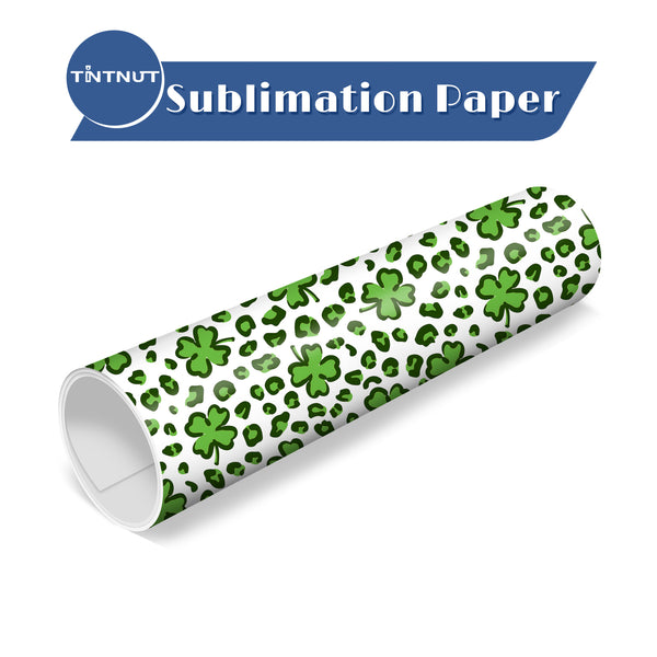Tintnut Four-leaf Clover Sublimation Transfer Paper,Green Sublimation Transfer Sheets Compatible with ALL Machine and Easy to use Weed