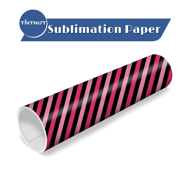 Tintnut Black Pink Ribbon Sublimation Transfer Paper,Ribbon Pattern Sublimation Transfer Sheets Compatible with Cricut for DIY Mugs,T-Shirts and Easy to use Weed.