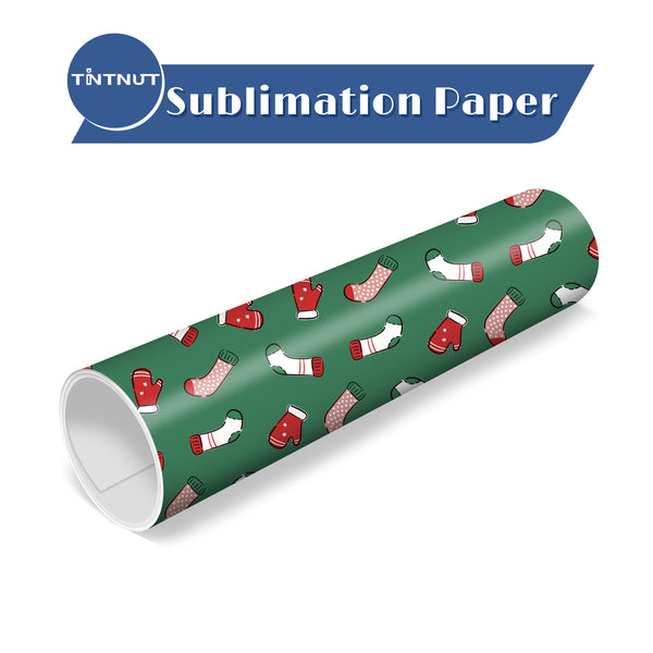 Tintnut Christmas Sublimation Ink Transfer Sheets,Pink Christmas Pattern Sublimation Transfer Paper Compatible with Cricut for DIY Mugs,T-Shirts and Easy to use Weed.