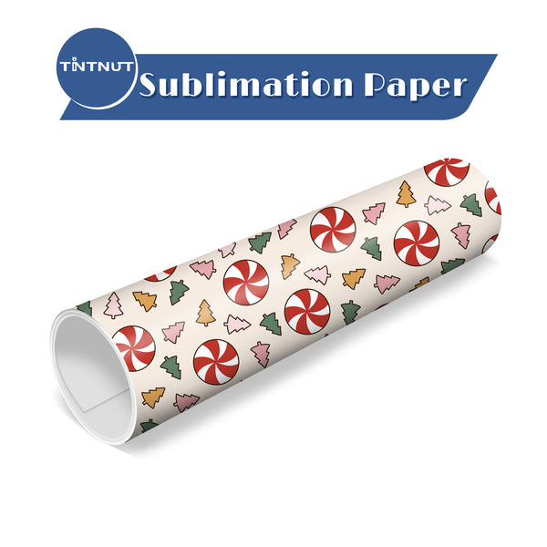 Tintnut Christmas Sublimation Transfer Sheets,Pink Christmas Sublimation Pattern Transfer Paper Compatible with Cricut for DIY Mugs,T-Shirts and Easy to use Weed.