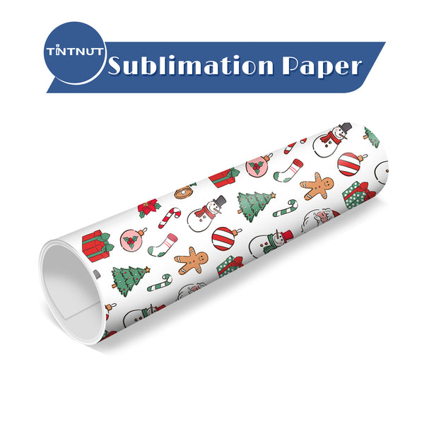 Tintnut Christmas Sublimation Transfer Sheets,Pink Christmas Sublimation Pattern Transfer Paper Compatible with Cricut for DIY Mugs,T-Shirts and Easy to use Transfer.