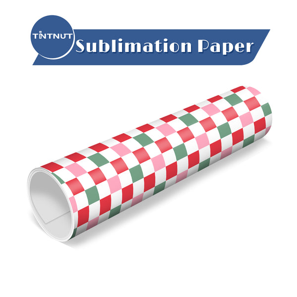 Tintnut Christmas Sublimation Transfer Sheets,Pink Christmas Pattern Sublimation Transfer Paper Compatible with Cricut for DIY Mugs,T-Shirts and Easy to use Weed.