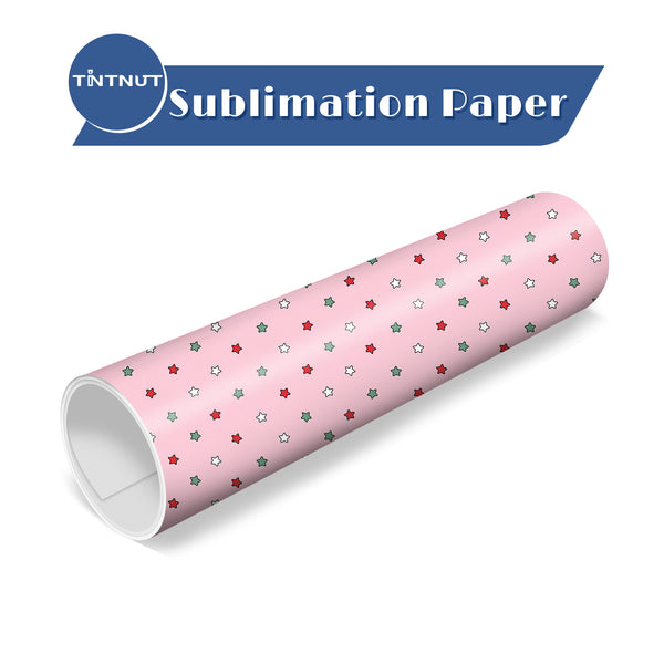 Tintnut Christmas Sublimation Ink Transfer Sheets,Pink Christmas Sublimation Pattern Transfer Paper Compatible with ALL Machine and Easy to use Transfer.