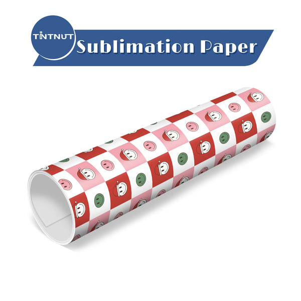 Tintnut Christmas Sublimation Ink Transfer Sheets,Pink Christmas Pattern Sublimation Transfer Paper Compatible with ALL Machine and Easy to use Weed.