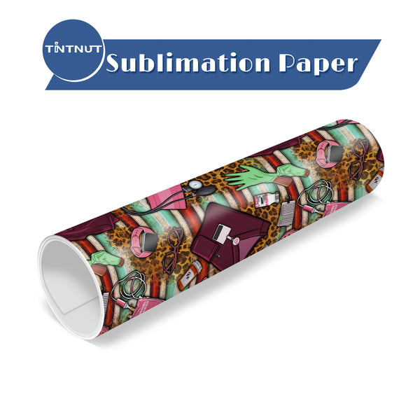 Tintnut Nurses Day Sublimation Transfer Paper,Brown Colour Sublimation Transfer Sheets Compatible with Cricut for DIY Mugs,T-Shirts and Easy to use Transfer.