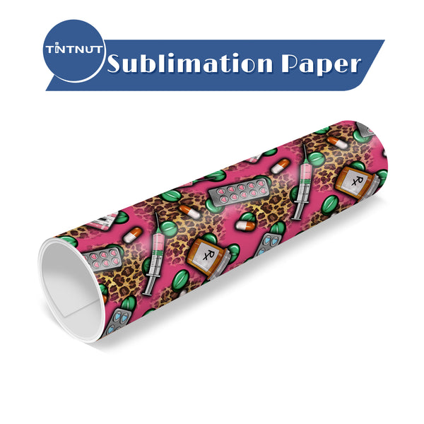 Tintnut Nurses Day Sublimation Transfer Paper,Pink Color Sublimation Transfer Sheets Compatible with Cricut for DIY Mugs,T-Shirts and Easy to use Transfer.