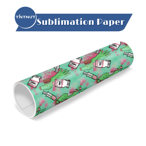 Tintnut Nurses Day Sublimation Transfer Paper,Green Color Sublimation Transfer Sheets Compatible with Cricut for DIY Mugs,T-Shirts and Easy to use Transfer.