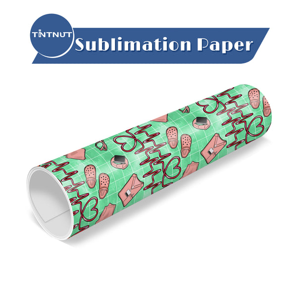 Tintnut Nurses Day Sublimation Transfer Paper,Cyan Pink Color Sublimation Transfer Sheets Compatible with Cricut for DIY Mugs,T-Shirts and Easy to use Transfer.