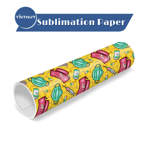 Tintnut Nurses Day Sublimation Transfer Paper,Yellow Color Sublimation Transfer Sheets Compatible with Cricut for DIY Mugs,T-Shirts and Easy to use Transfer.