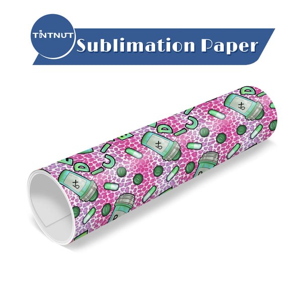 Tintnut Nurses Day Sublimation Transfer Paper,Green And Pink Sublimation Transfer Sheets Compatible with Cricut for DIY Mugs,T-Shirts and Easy to use Transfer.