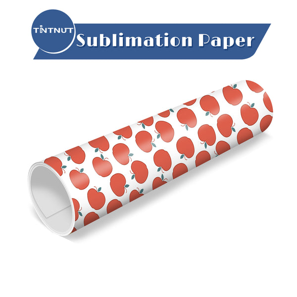 Tintnut Teachers' Day Pattern Sublimation Ink Transfer Sheets,Red Apples Sublimation Transfer Paper Compatible with Cricut for DIY Mugs,T-Shirts and Easy to use Transfer.