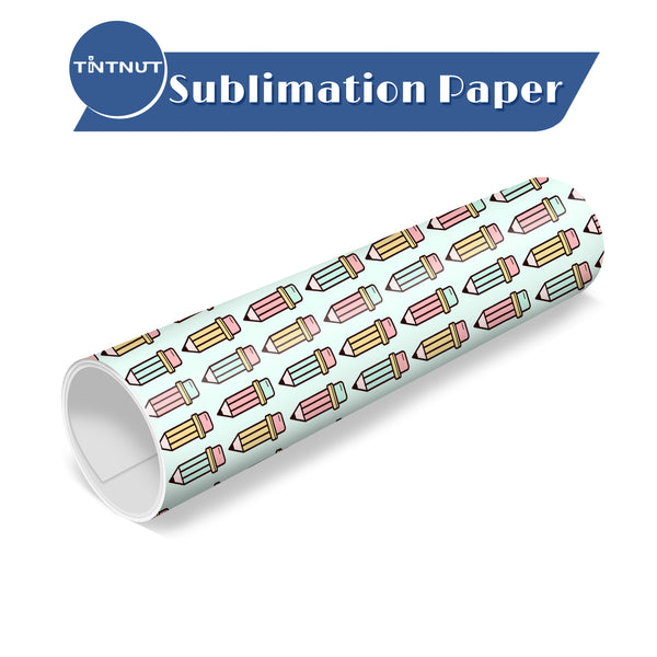Tintnut Teachers' Day Pattern Sublimation Ink Transfer Sheets,Blue Pencils Sublimation Transfer Paper Compatible with Cricut for DIY Mugs,T-Shirts and Easy to use Transfer.