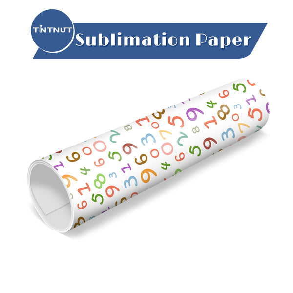 Tintnut Teachers' Day Pattern Sublimation Ink Transfer Sheets,Colorful Numbers Sublimation Transfer Paper Compatible with Cricut for DIY Mugs,T-Shirts and Easy to use Transfer.