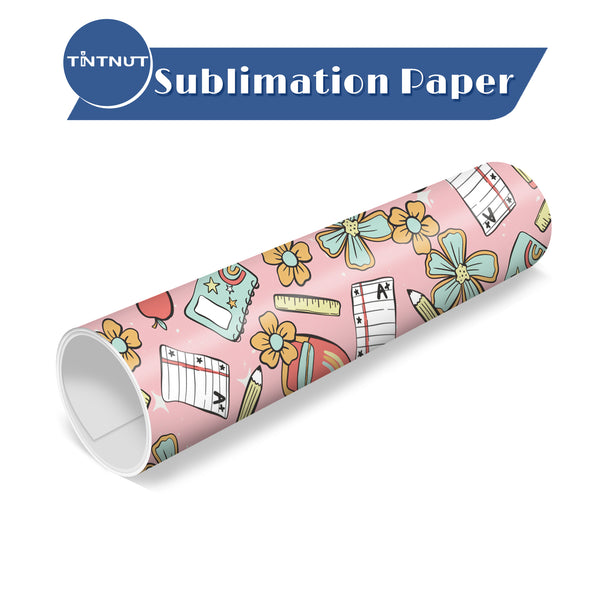 Tintnut Teachers' Day Pattern Sublimation Ink Transfer Sheets,Pink Rainbow Sublimation Transfer Paper Compatible with Cricut for DIY Mugs,T-Shirts and Easy to use Transfer.