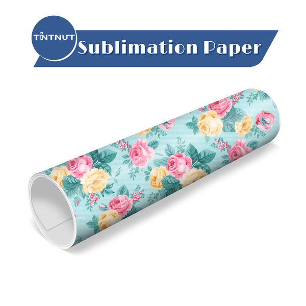Tintnut Rose Pattern Sublimation Transfer Paper,Flowers Pattern Sublimation Ink Transfer Sheets Compatible with Cricut for DIY Mugs,T-Shirts and Easy to use Transfer.