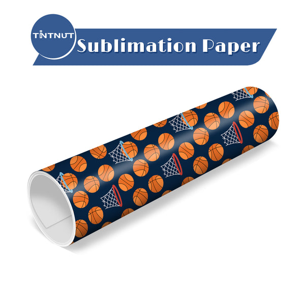 Tintnut Basketball Pattern Sublimation Transfer Paper,Sport Style Sublimation Transfer Sheets Compatible with Cricut for DIY Mugs,T-Shirts and Easy to use Weed.