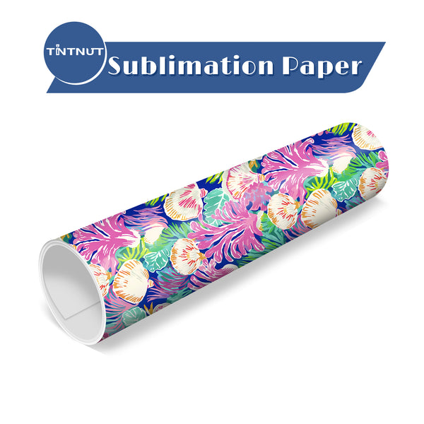 Tintnut Watercolor flowers Sublimation Transfer Paper,Floral Pattern Sublimation Ink Transfer Sheets Compatible with Cricut for DIY Mugs,T-Shirts and Easy to use Transfer.