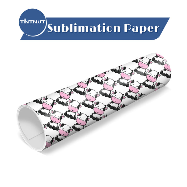 Tintnut Cow Pattern Sublimation Transfer Paper,Sublimation Transfer Sheets Compatible with ALL Machine and Easy to use Weed.