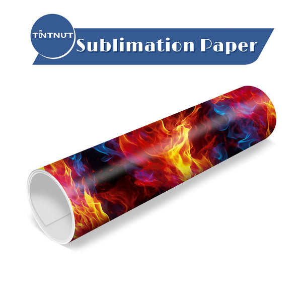 Tintnut Flame Pattern Sublimation Transfer Paper,Colorful Sublimation Transfer Sheets Compatible with ALL Machine and Easy to use Weed.