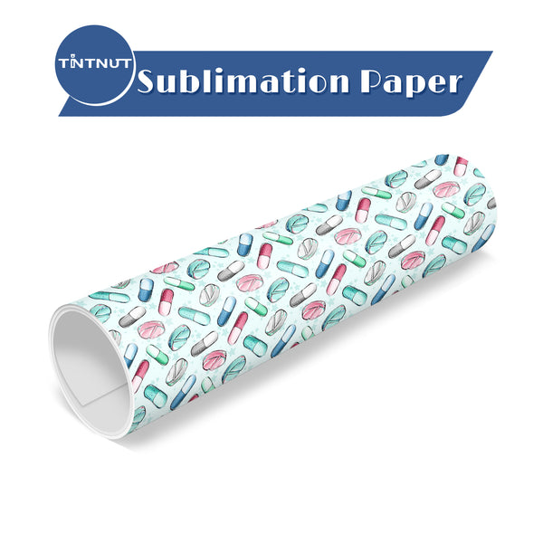Tintnut Nurse Theme Sublimation Pattern Transfer Paper,Sublimation Transfer Sheets Compatible with ALL Machine and Easy to use Weed.