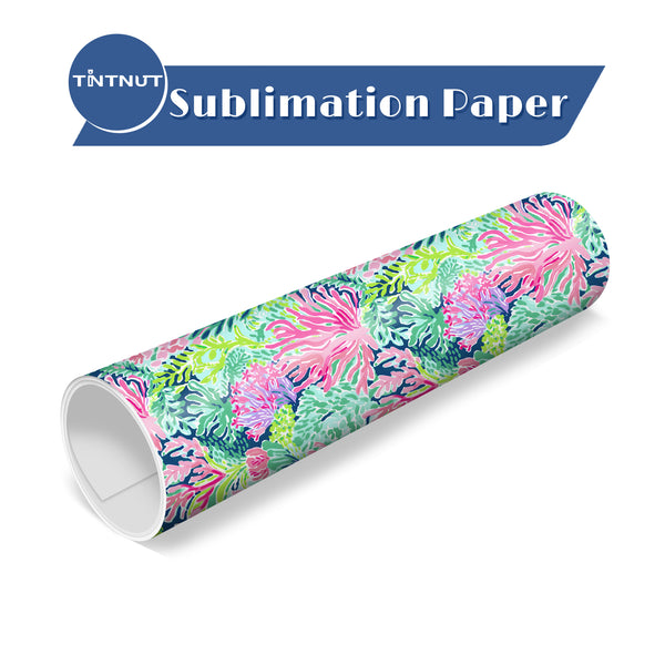 Tintnut Watercolor Flowers Pattern Sublimation Transfer Paper,Sublimation Transfer Sheets Compatible with ALL Machine and Easy to use Transfer.